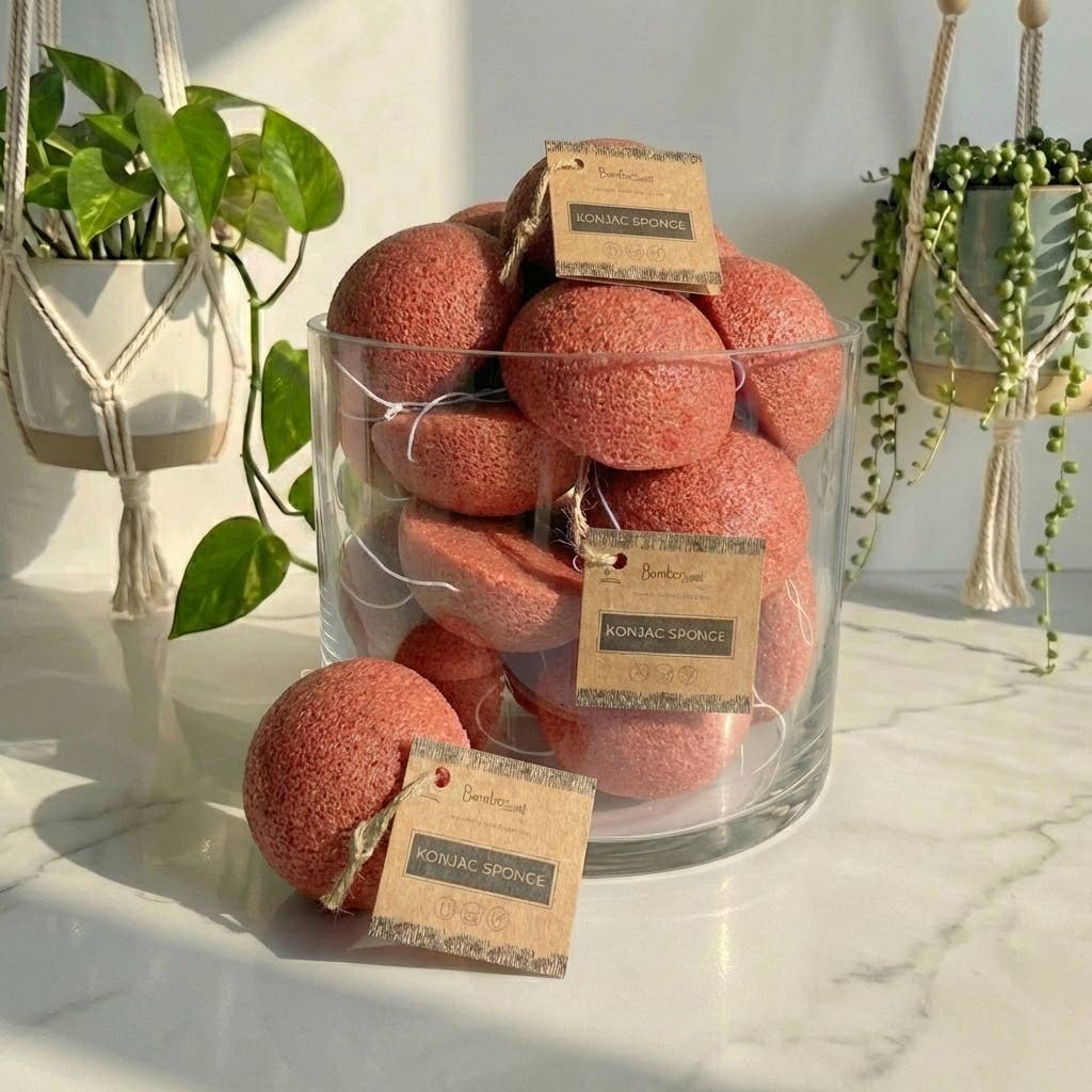 Natural Konjac Facial Cleansing Sponge | Rust